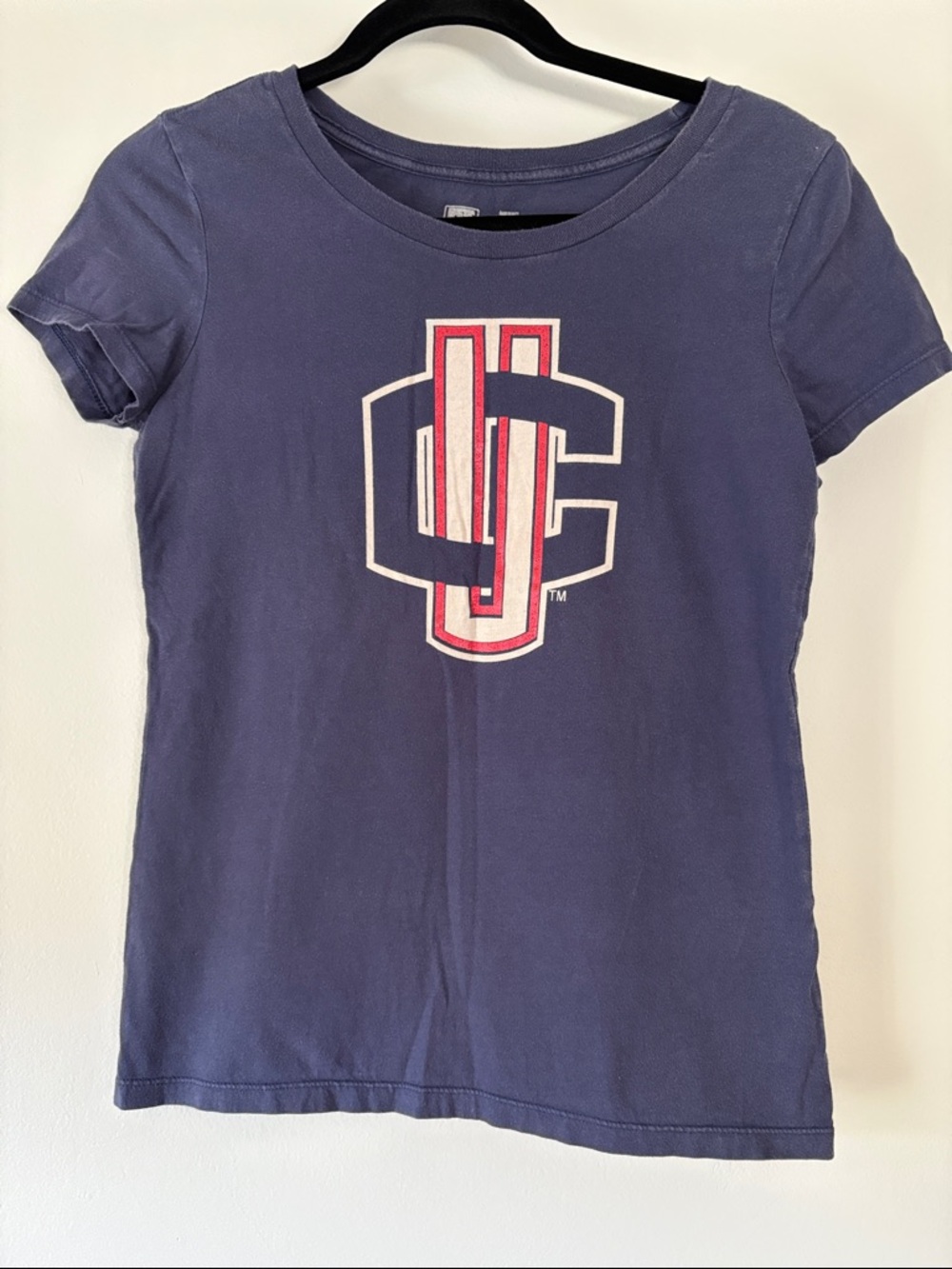 Navy UCONN Retro Logo Short Sleeve Tee